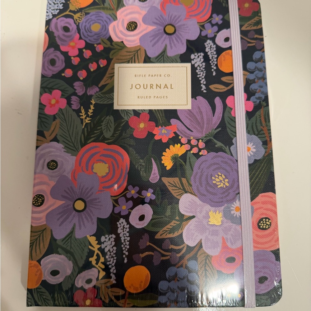 RIFLE PAPER CO. Journal with Pen In Violet Garden Party Sealed
